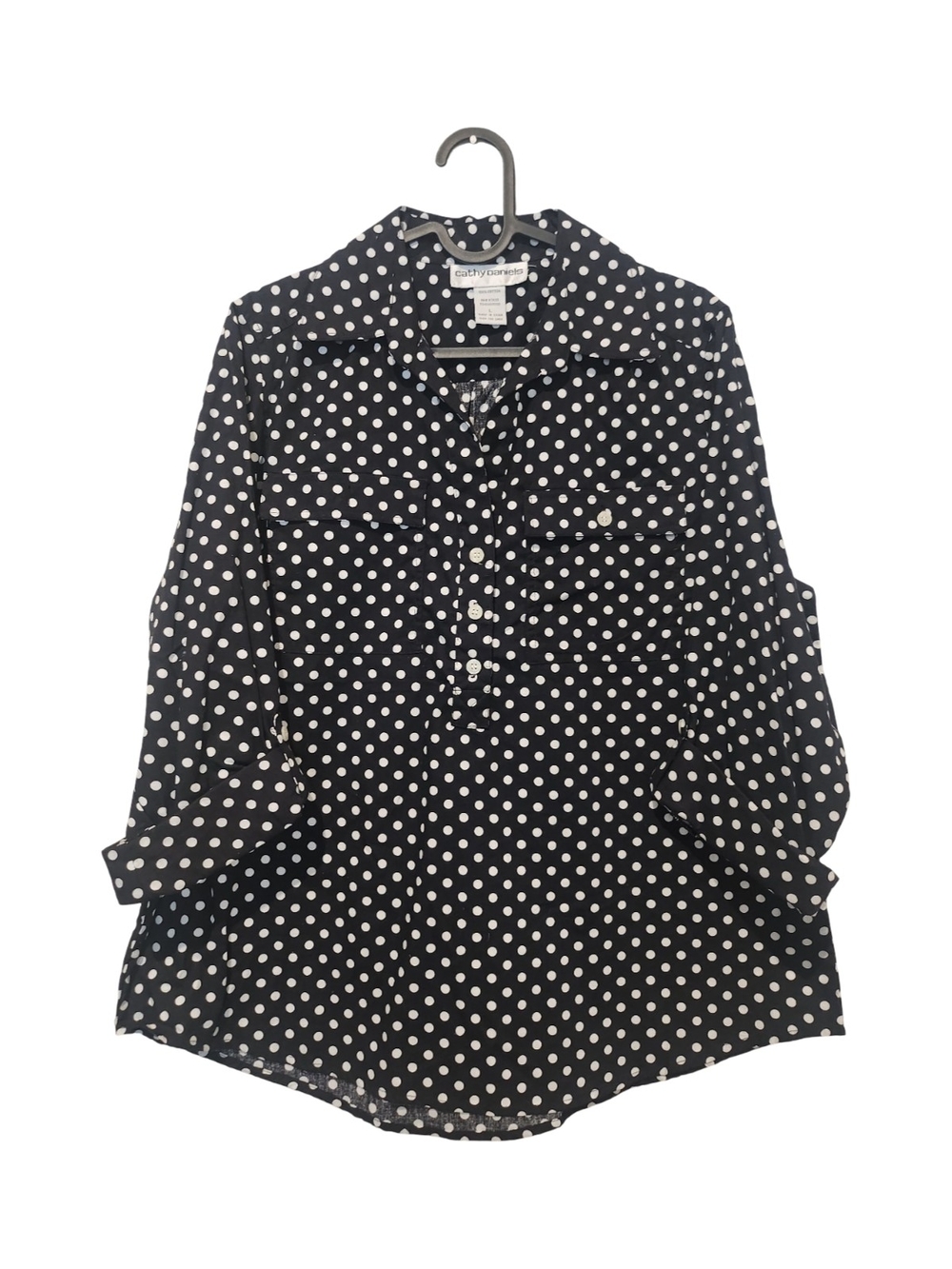 Cathy Daniels Black and White Polka Dot Tunic